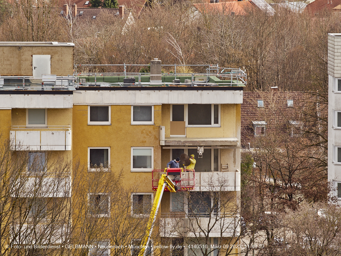 09.03.2023 - Fassadensanierung und Balkonentfernung am Karl-Marx-Ring 57c